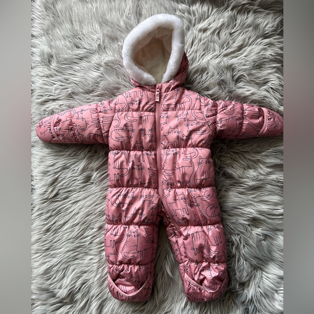Cat-Print Snowsuit